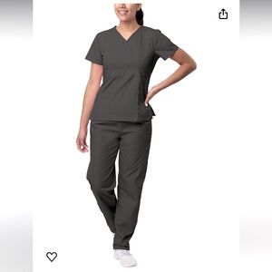 SIVVAN Scrubs For Women - Mock Wrap & Cargo Pants Scrub Set